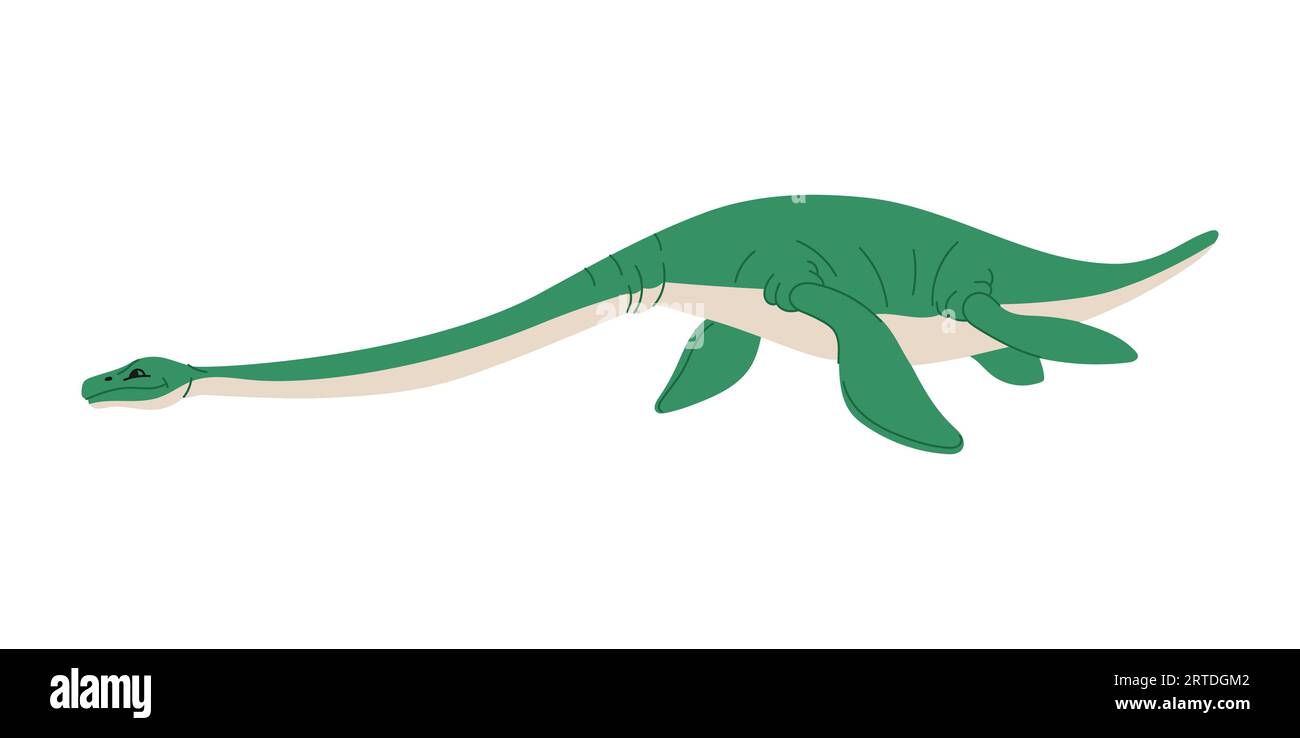 Amphibian Erythrosuchids large basal dinosaur cartoon character. Vector archosaur form carnivores diapsid reptile. Prehistoric animal of Jurassic period Stock Vector