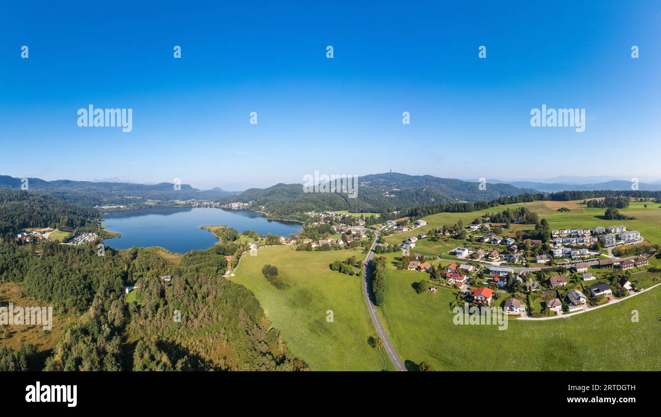 Keutschacher See in Carinthia. Famous lake in the South of Austria. Stock Photo