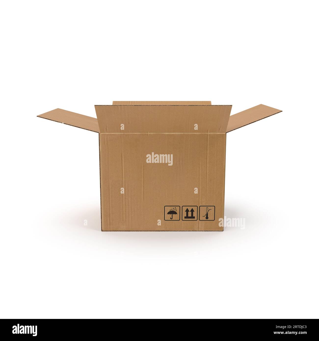 Cardboard box isolated on white background Stock Photo - Alamy