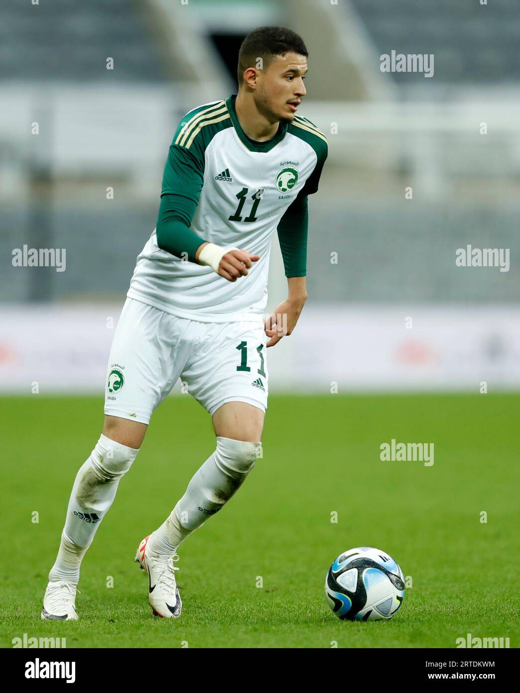 Saudi Arabia's Abdullah AlHamdan during the international friendly