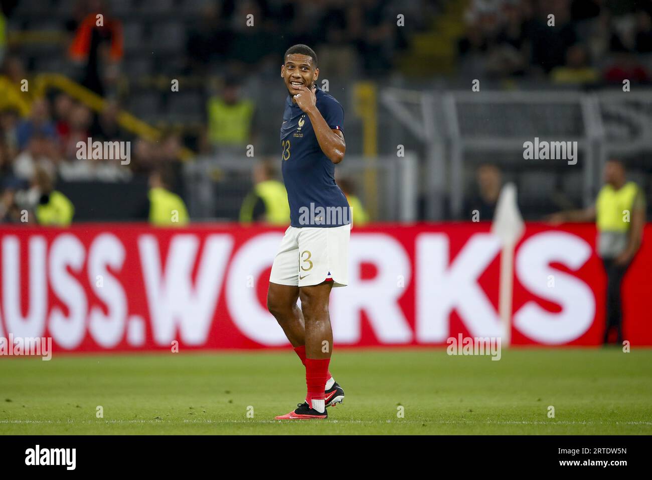 DORTMUND - Axel Disasi of France during the friendly Interland match between Germany and France at the Signal Iduna Park on September 12, 2023 in Dortmund, Germany. ANP | Hollandse Hoogte | BART STOUTJESDIJK Stock Photo