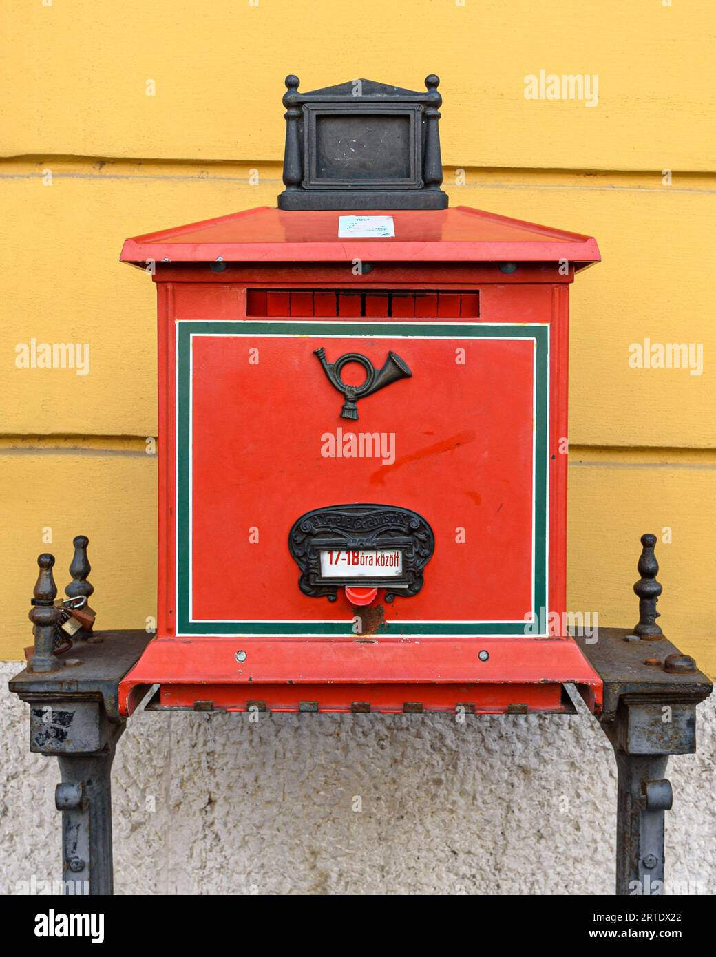 A mailbox for the Hungarian postal service Stock Photo