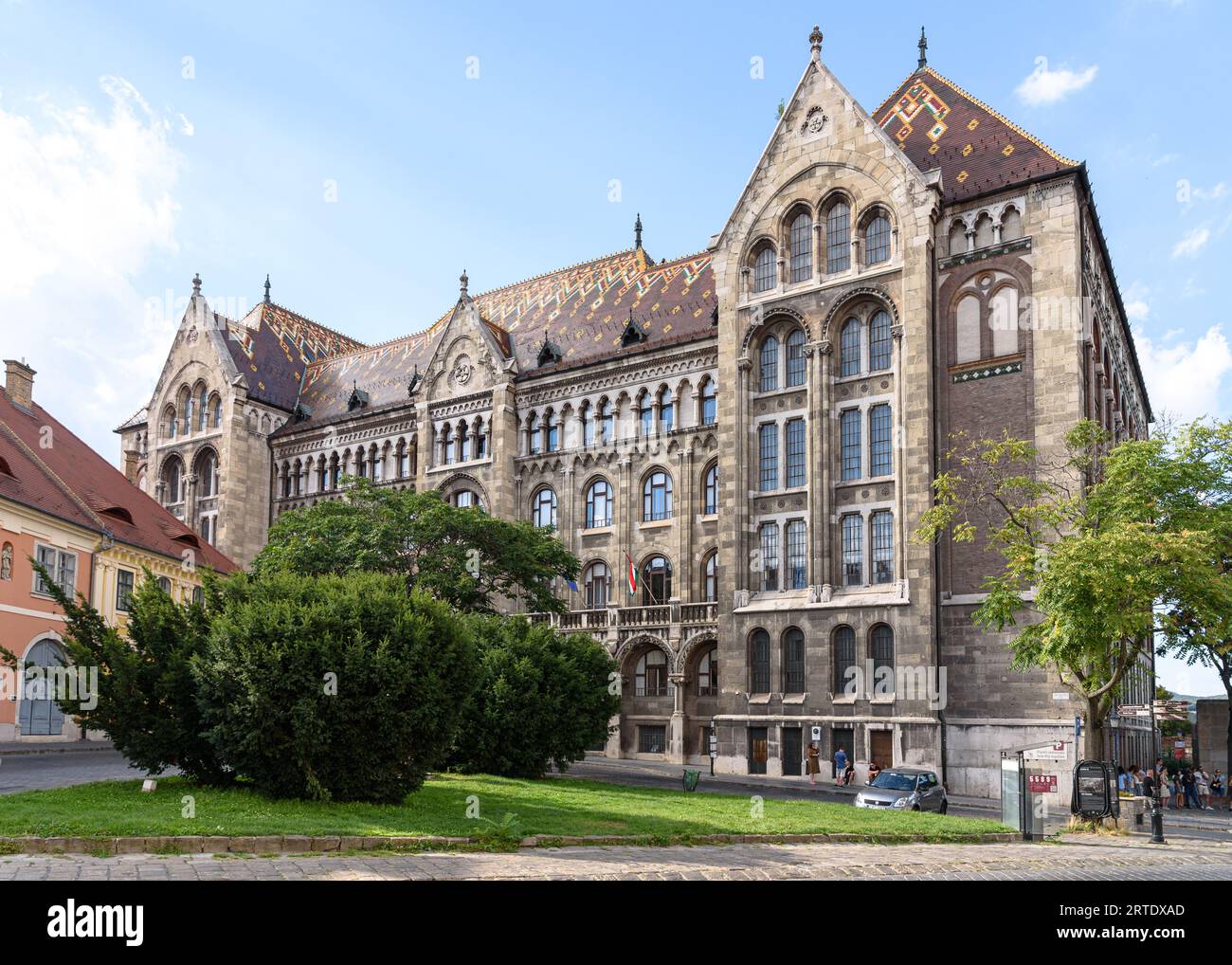 The building of the National Archives of Hungary in the Buda Castle District Stock Photo