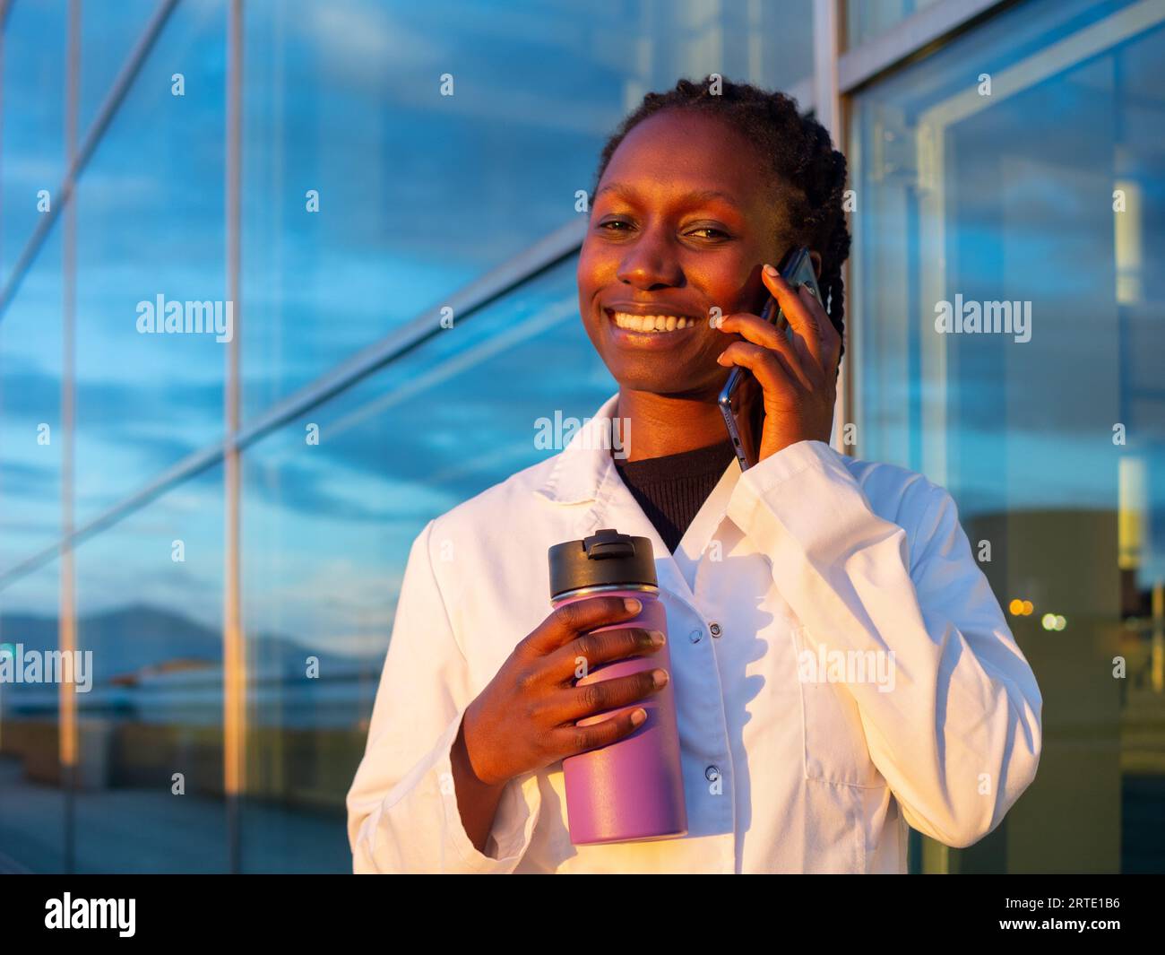 Portrait african female doctor talking hi-res stock photography and ...
