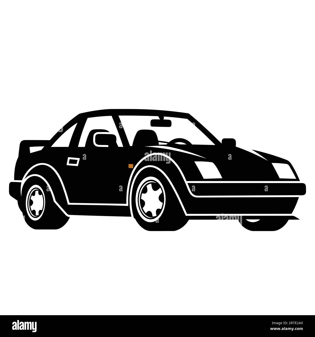 Car monochrome icon on transparent background. 19879187 PNG