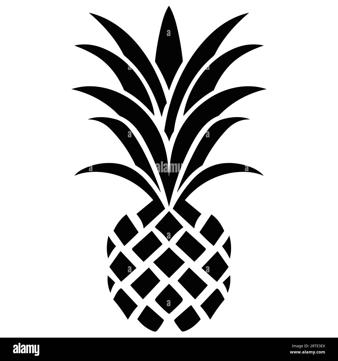 Pineapple Symbol Icon Flat Vector Stock Vector Image And Art Alamy 8596