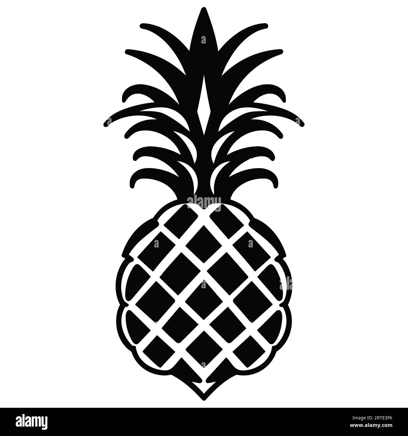Pineapple symbol icon flat vector Stock Vector Image & Art Alamy