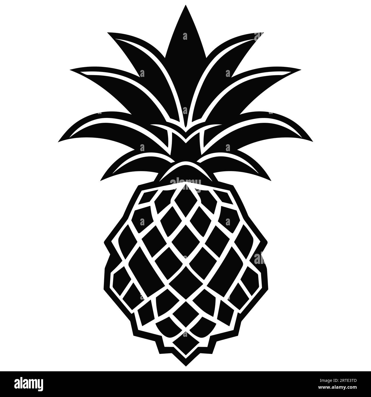 Pineapple symbol icon flat vector Stock Vector Image & Art - Alamy