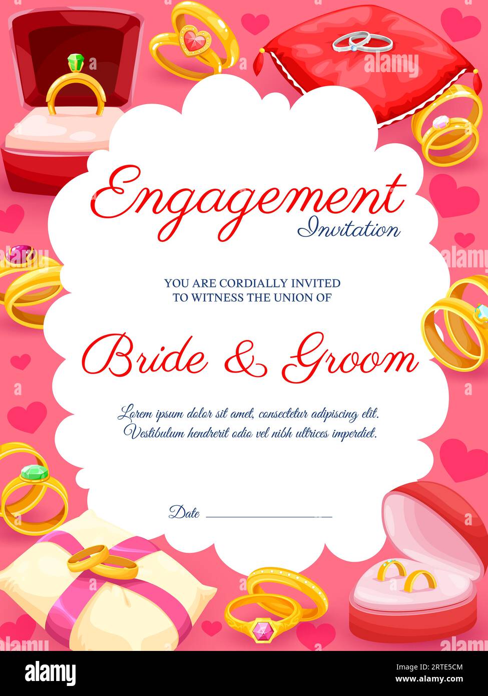 Engagement Invitation Card With Name Editing, Make Your Card
