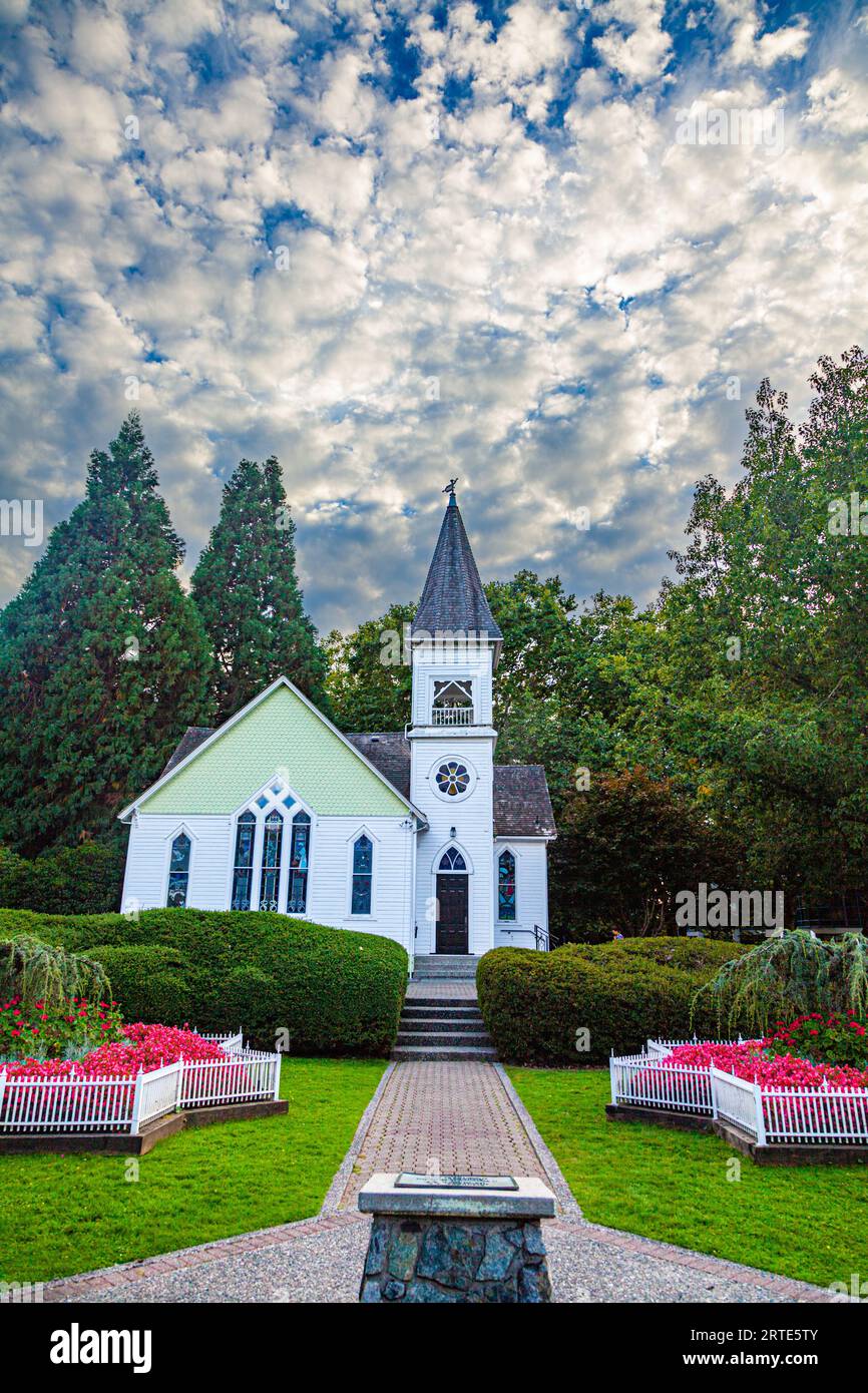 Minoru Chapel in Minoru Lakes Park Richmond British Columbia Canada Stock Photo