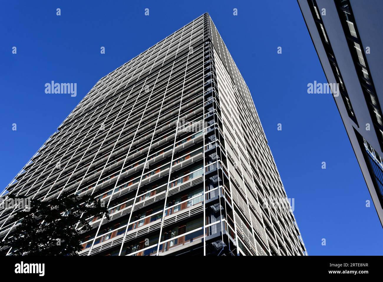 United Nations Campus at the former high-rise building for members of parliament Langer Eugen in Bonn Stock Photo