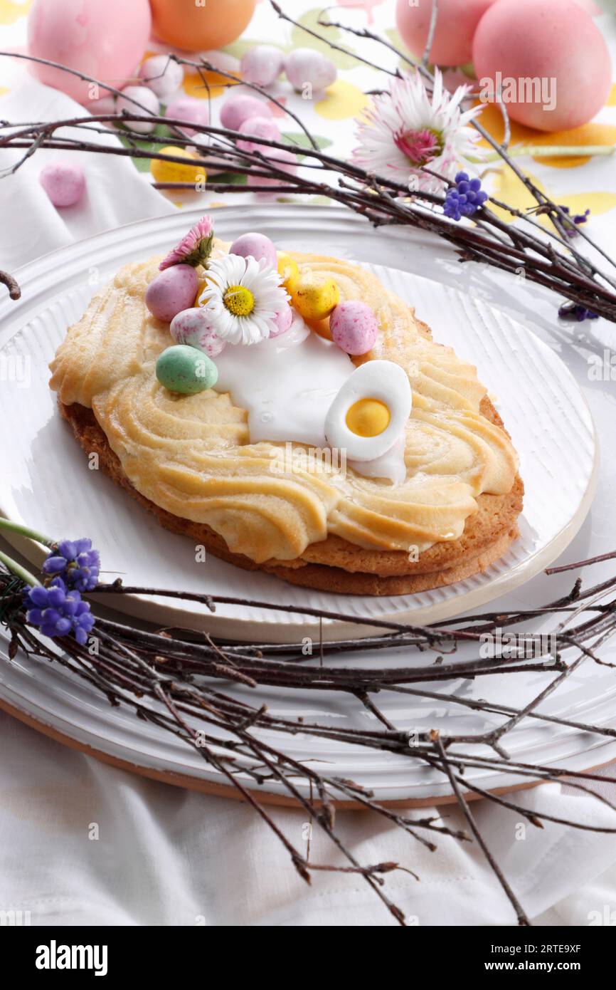 Polish mazurek Easter cake Stock Photo