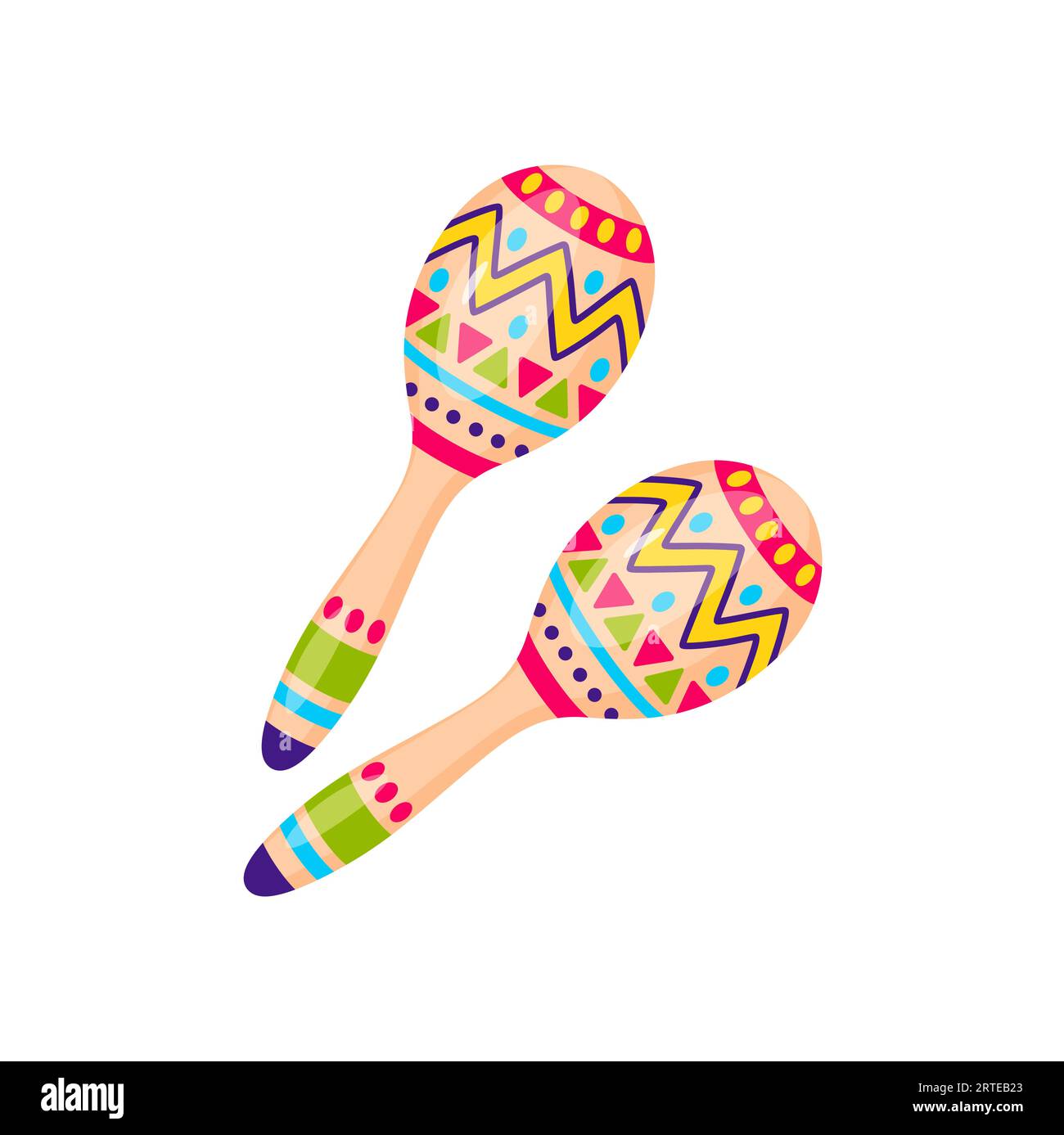 Traditional Mexico music maracas rhythm percussion wooden tools, Barranquilla carnival holiday