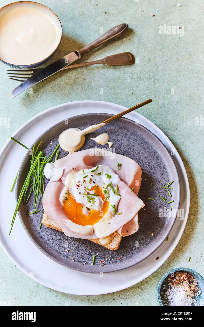 Egg Benedict on toast Stock Photo Alamy