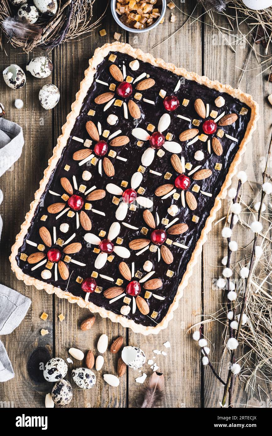 Mazurek (Polish Easter cake) Stock Photo