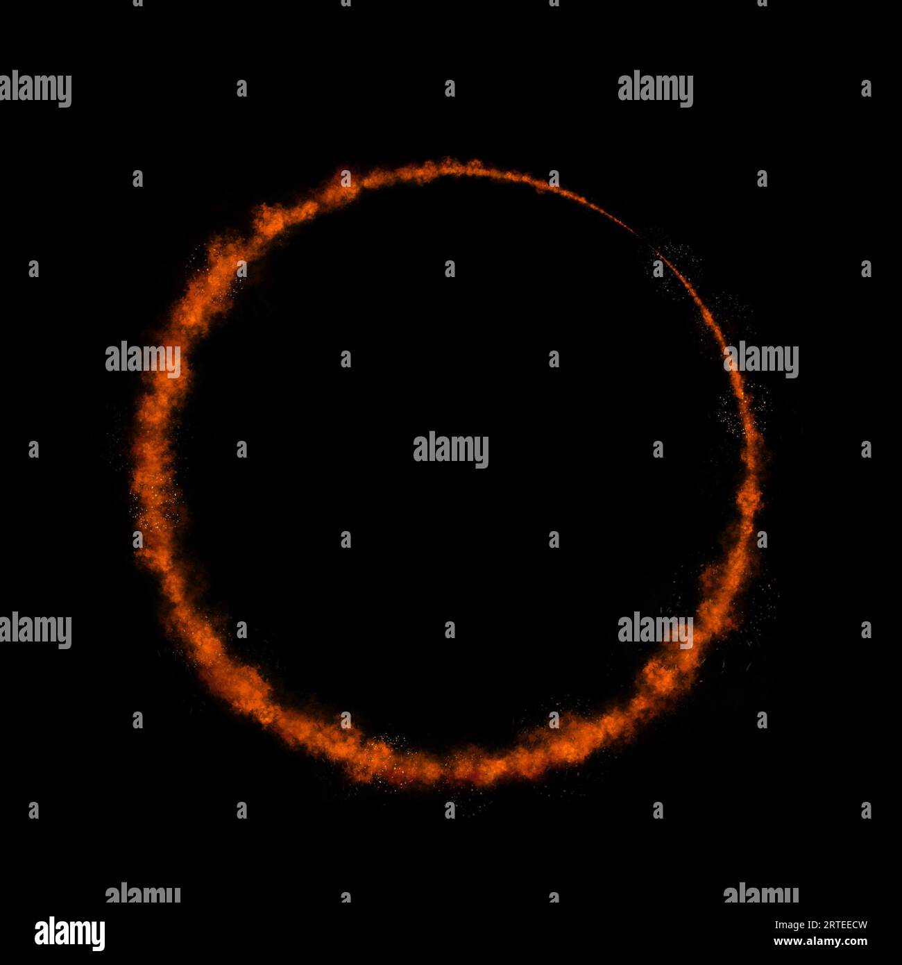 Fire circle. Ring of fire flame. Round fiery frame Stock Photo Alamy