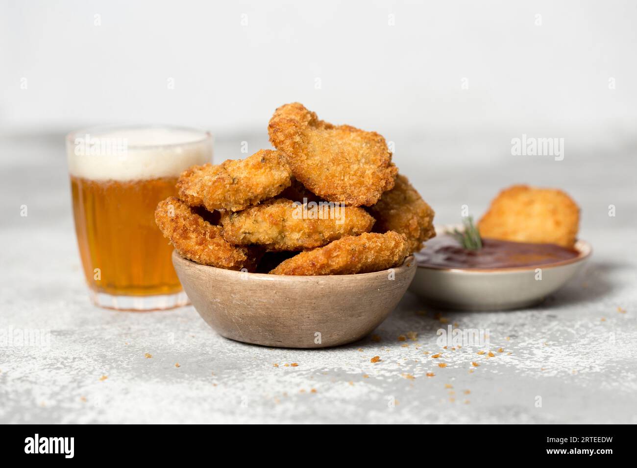 Chicken nuggets Stock Photo