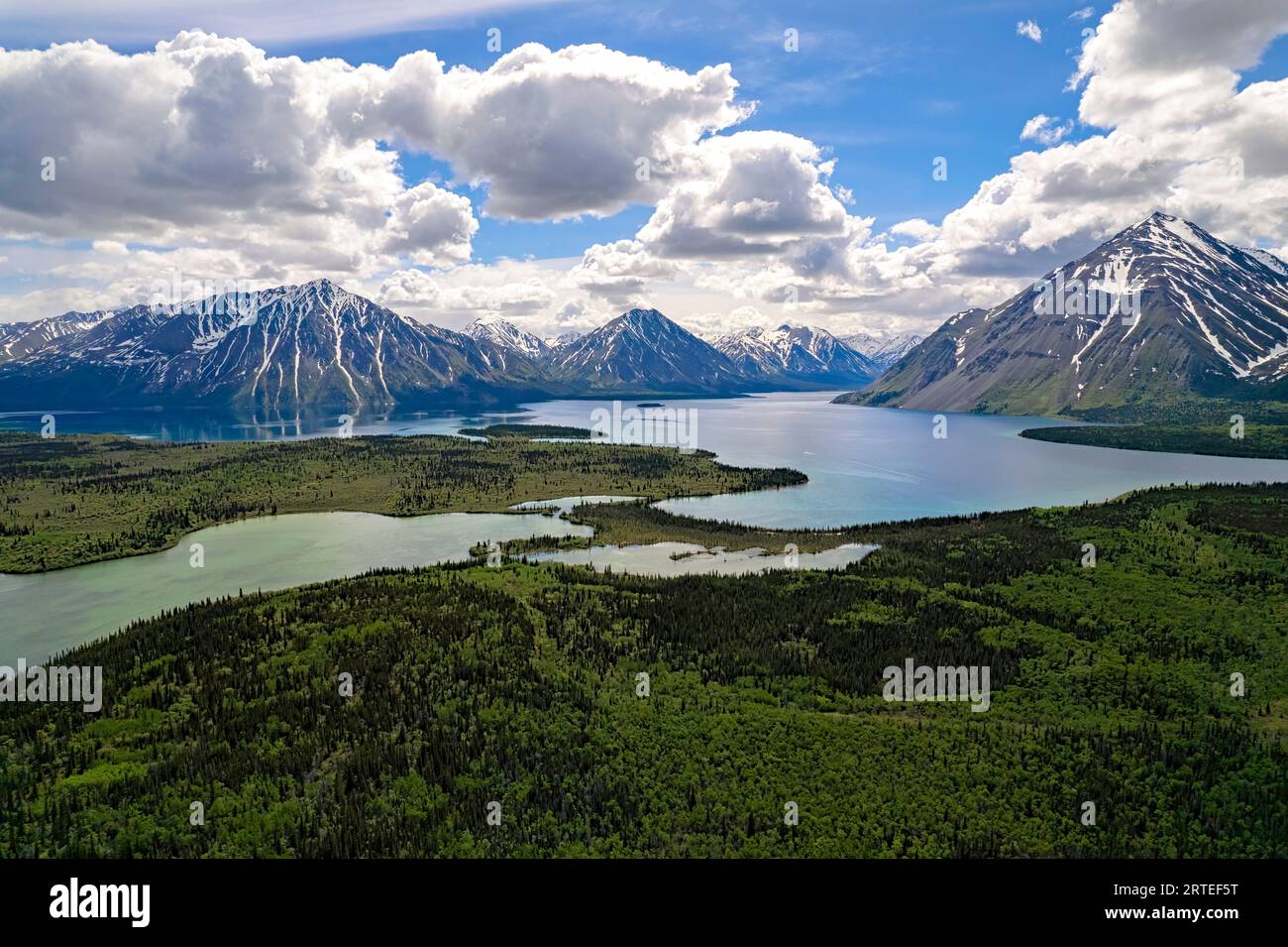 Spectacular aerial view of Kathleen Lake and the surrounding 