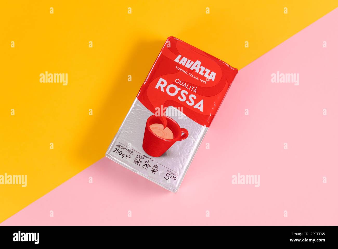 Advertising photo of Lavazza coffee Stock Photo Alamy