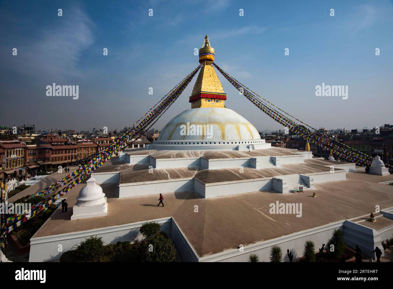 Boudhanath stupa in Kathmandu; Kathmandu, Nepal Stock Photo