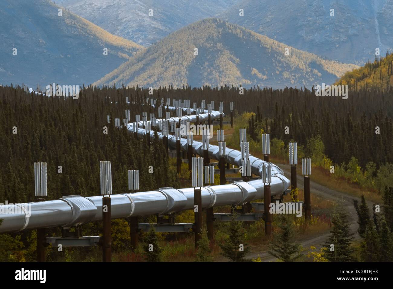 Part of the Trans-Alaska oil pipeline system; Alaska, United States of ...