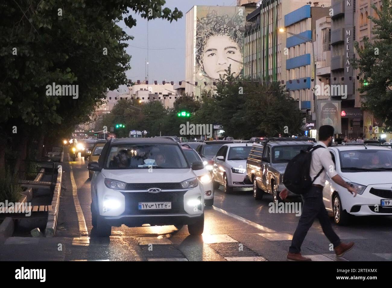 Tehran Driving Tehran, Iran. 12th Sep, 2023. Vehicles drive along Enghelab (Revolution ...