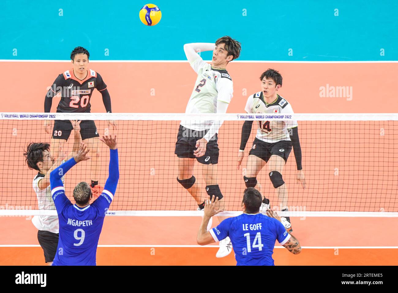Taishi Onodera (Japan) against France. Volleyball World Championship