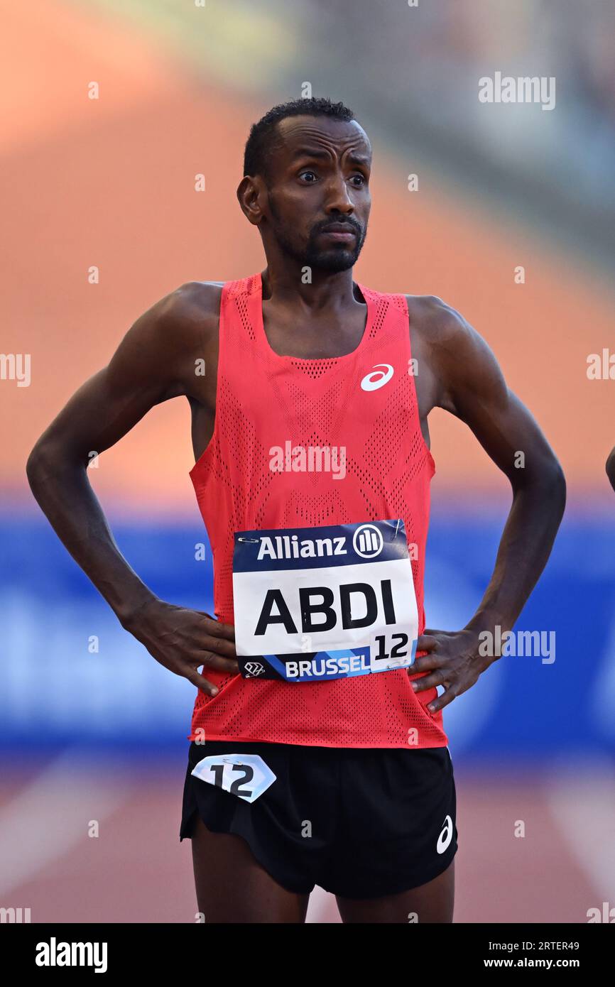 BRUSSELS - Bashir Abdi during the 10000 meters of the Allianz Memorial Van  Damme 2023, part of the 2023 Diamond League series at the King Baudouin  Stadium September 8, 2023 in Brussels,