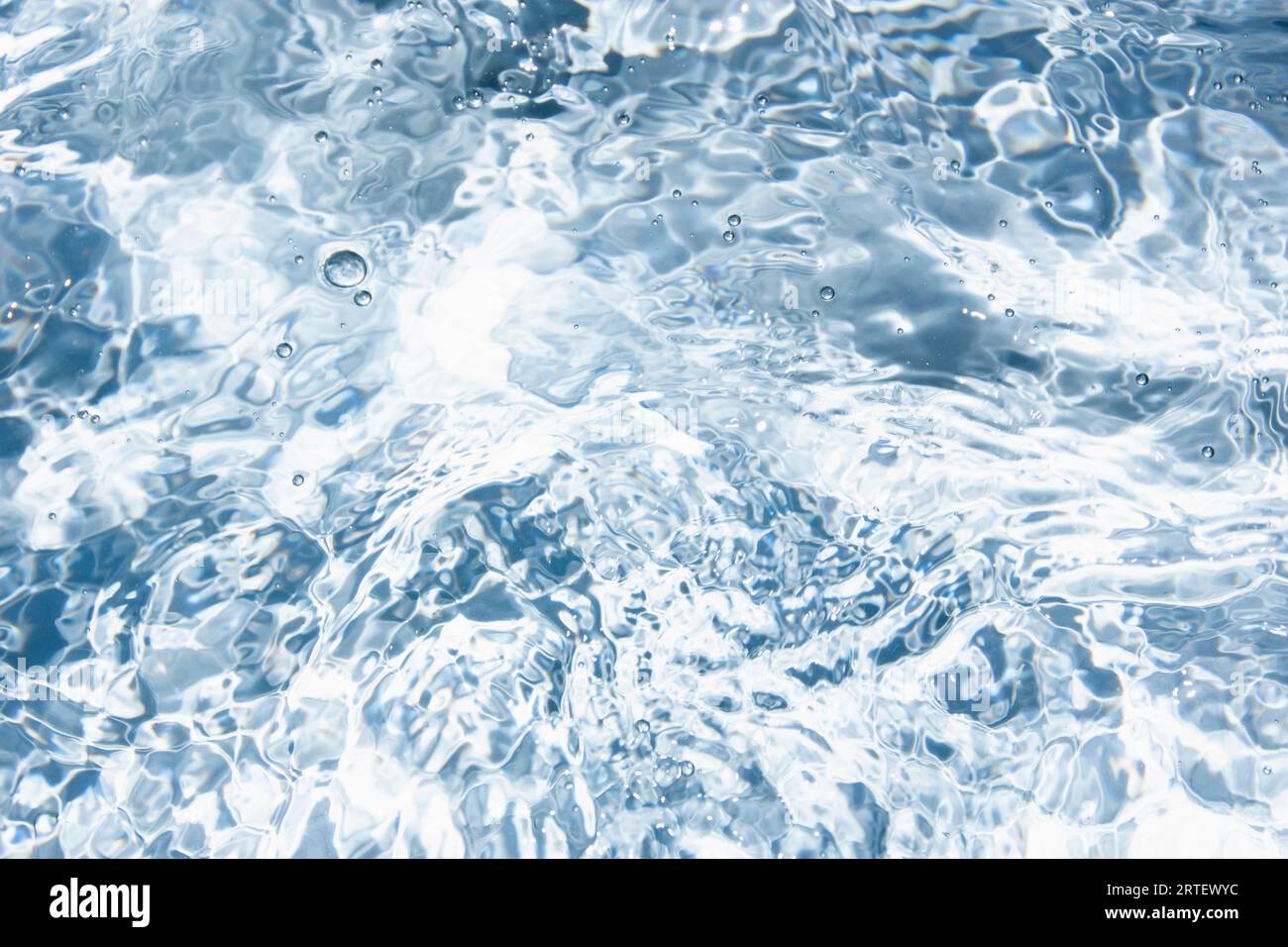 Overhead view of fresh rough water Stock Photo