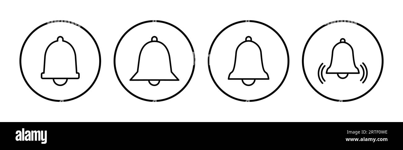 Bell Icon vector in trendy flat style isolated. Notification symbol web ...