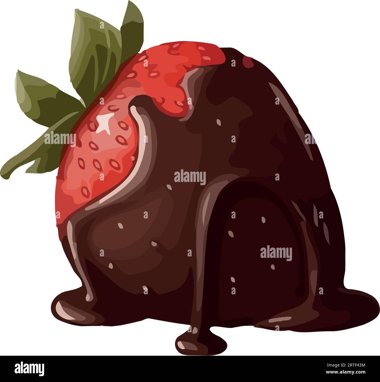 Sweet strawberry dessert, chocolate cream and gourmet food Stock Vector Image & Art Alamy
