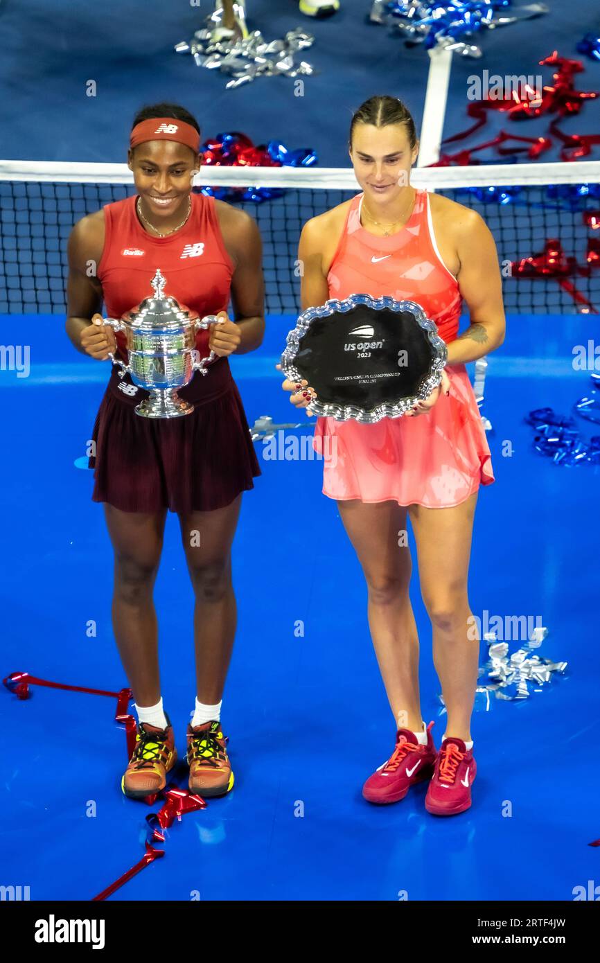 Coco Gauff (USA) wins the Women's Singles Finals with runner up Aryna