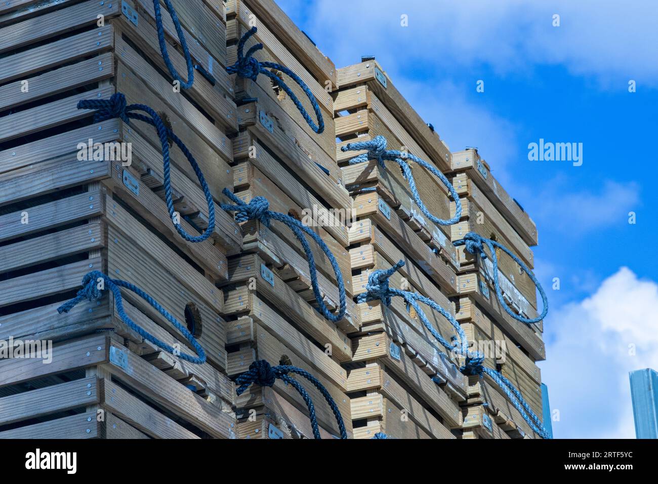 Photography of some lobster traps at the dock near Miami River in South