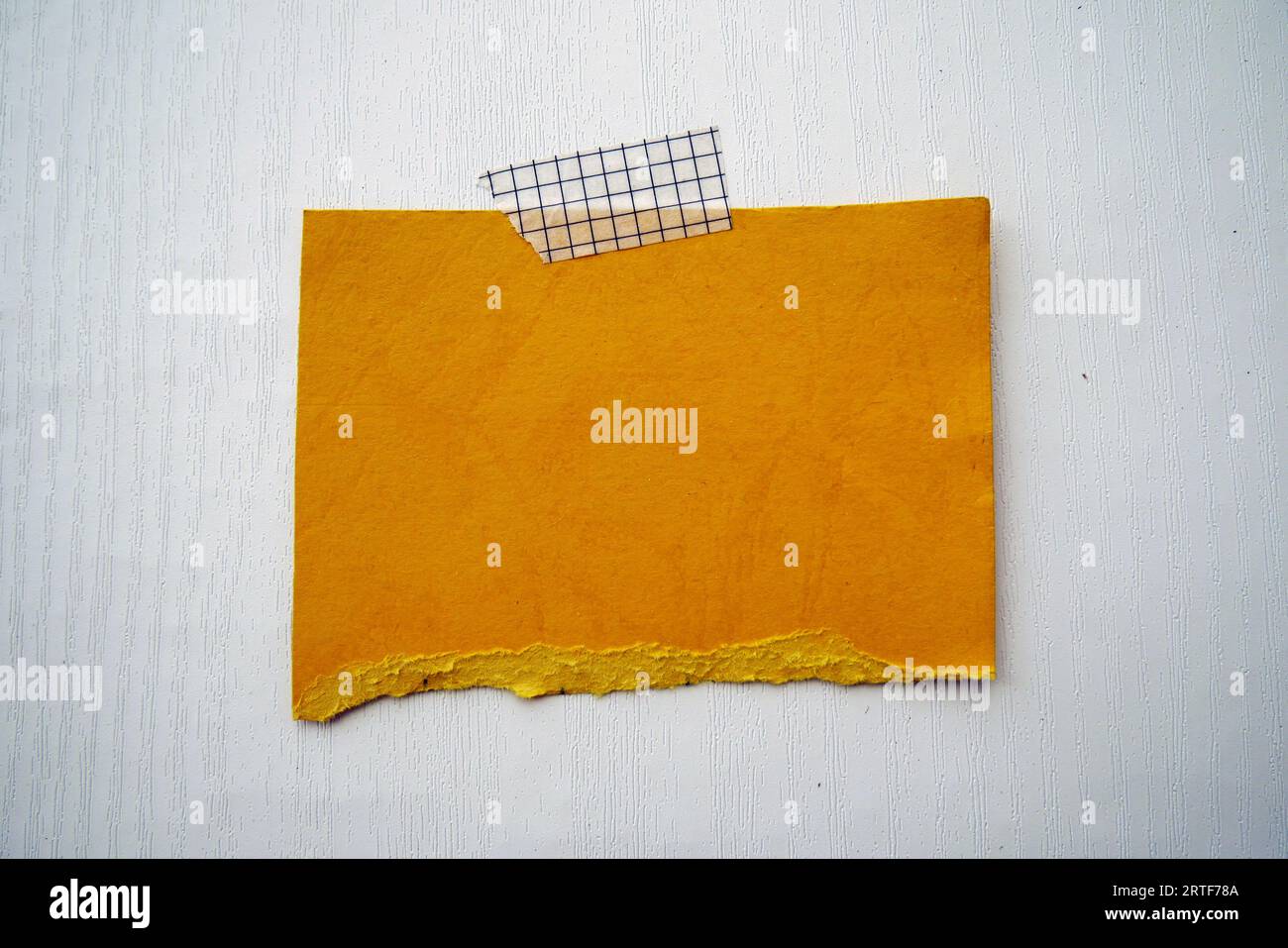 Various vintage note papers isolated on white background. Stock Photo