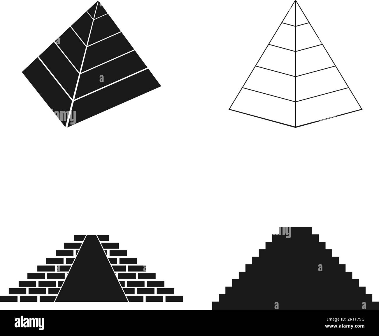 Pyramid vector icon illustration symbol design Stock Vector