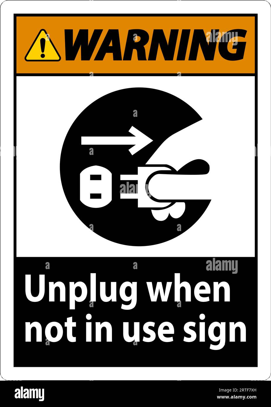 Warning Unplug When Not In Use Symbol Sign Stock Vector Image & Art Alamy