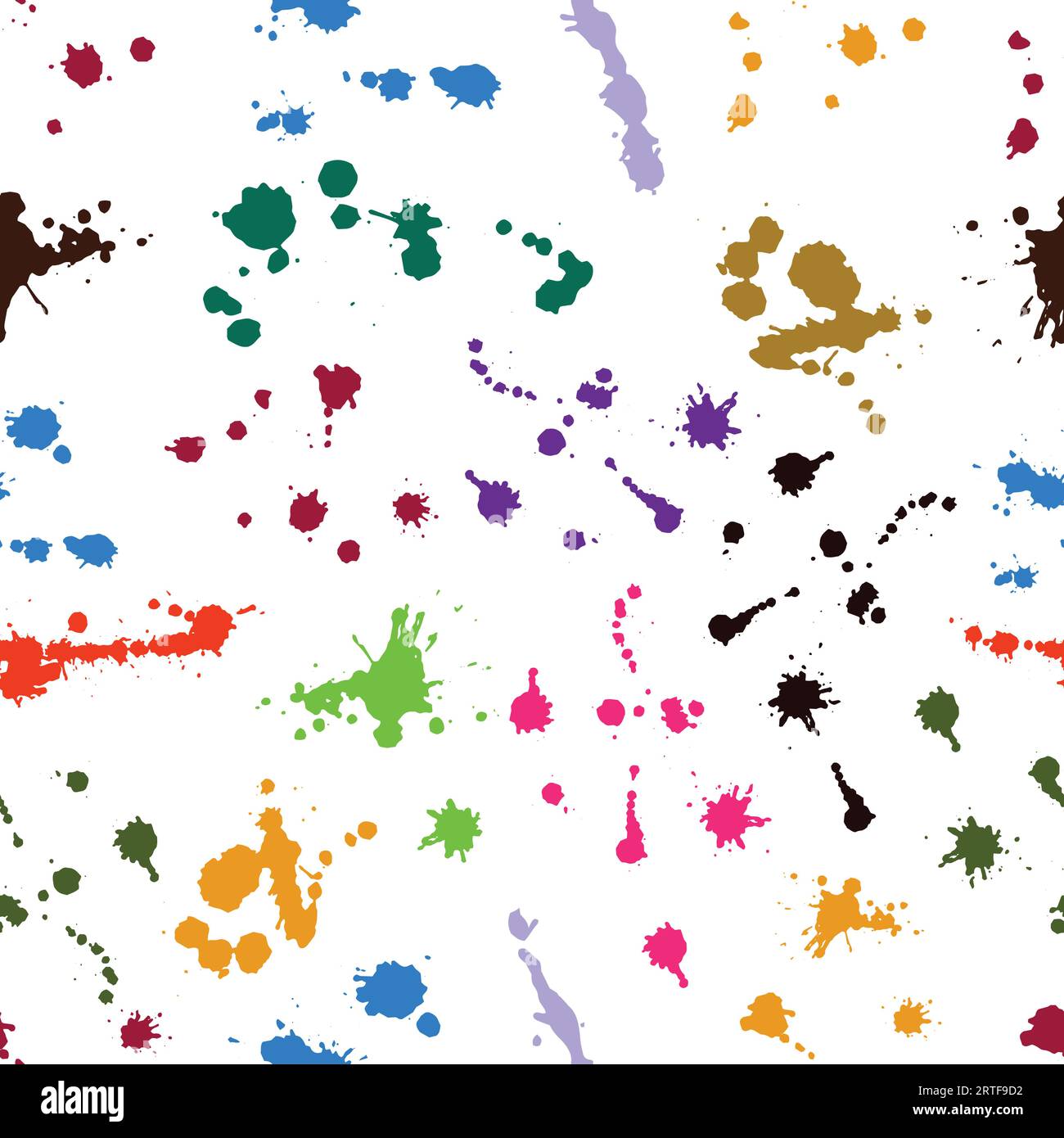 splash water colors colorful seamless pattern vector Stock Vector