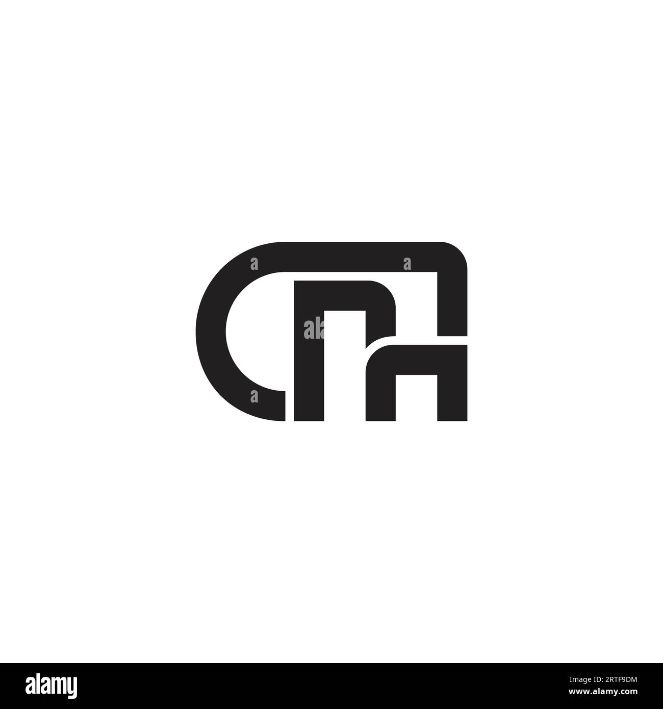 letter cm simple linear geometric logo vector Stock Vector