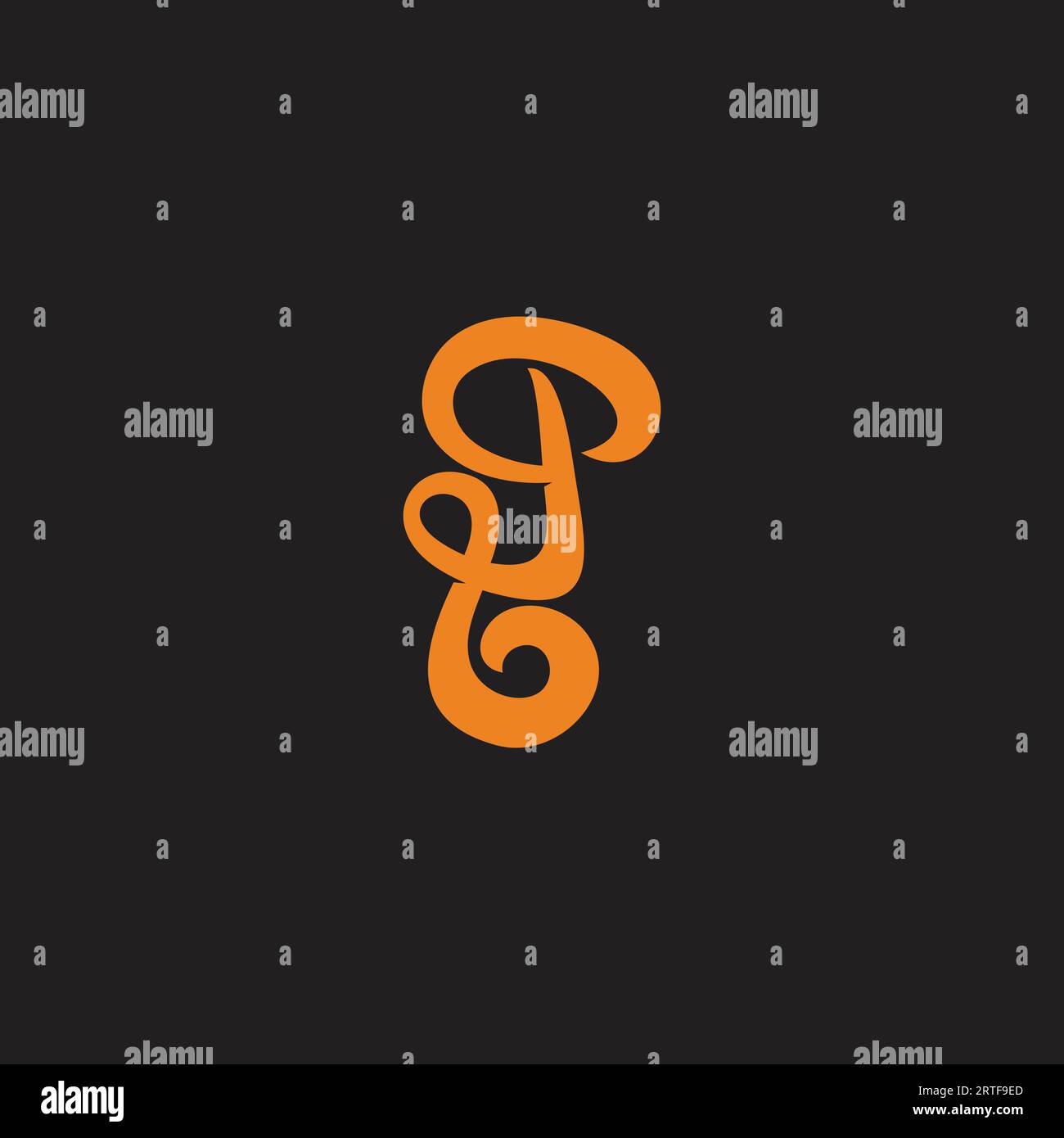 letter gb abstract curves logo vector Stock Vector