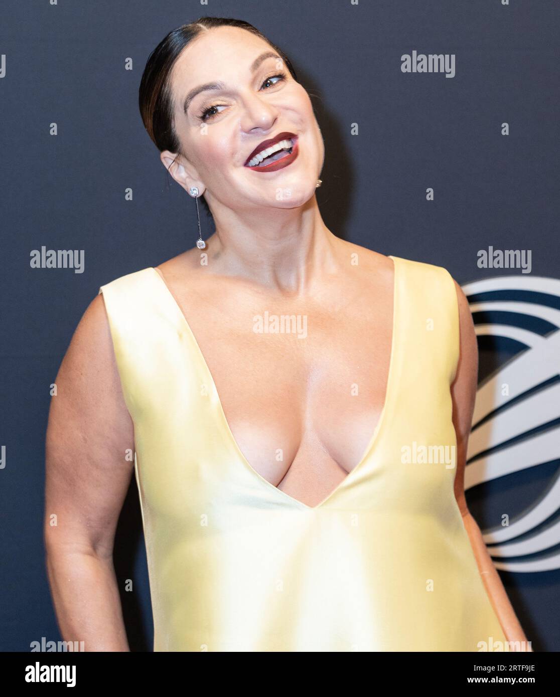 Shoshana Bean attends American Theatre Wing annual gala at Cipriani 42nd street in New York on September 11, 2023 Stock Photo