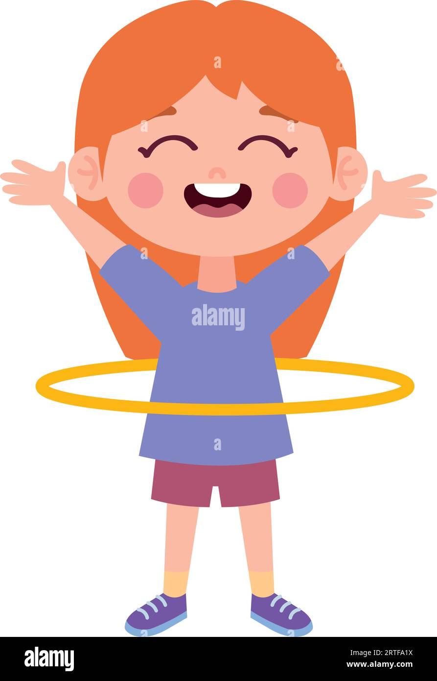 happy girl with ula ula Stock Vector Image & Art Alamy
