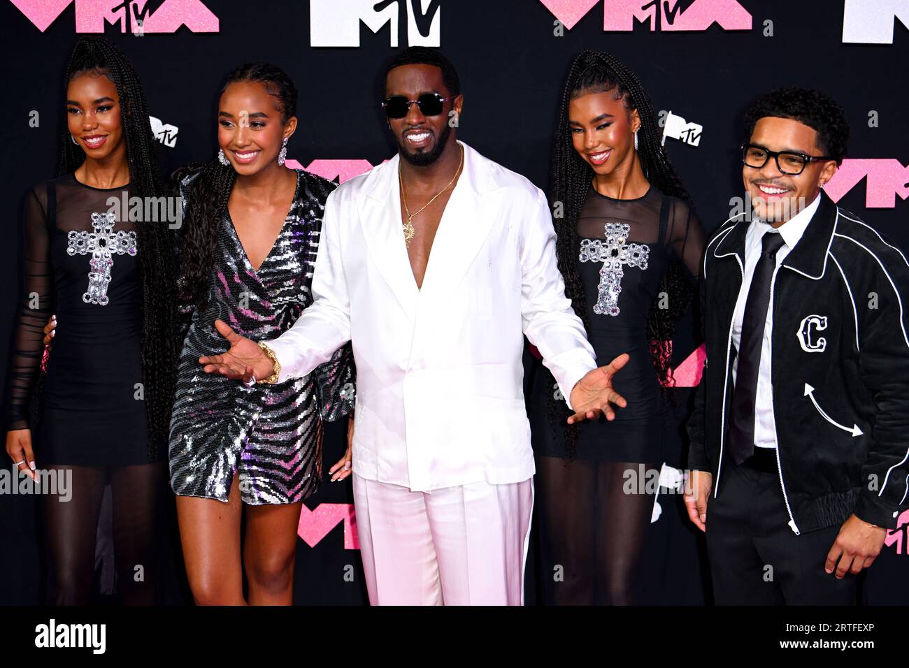 Diddy, Justin Dior Combs, Chance Combs, Jessie James Combs and D'Lila