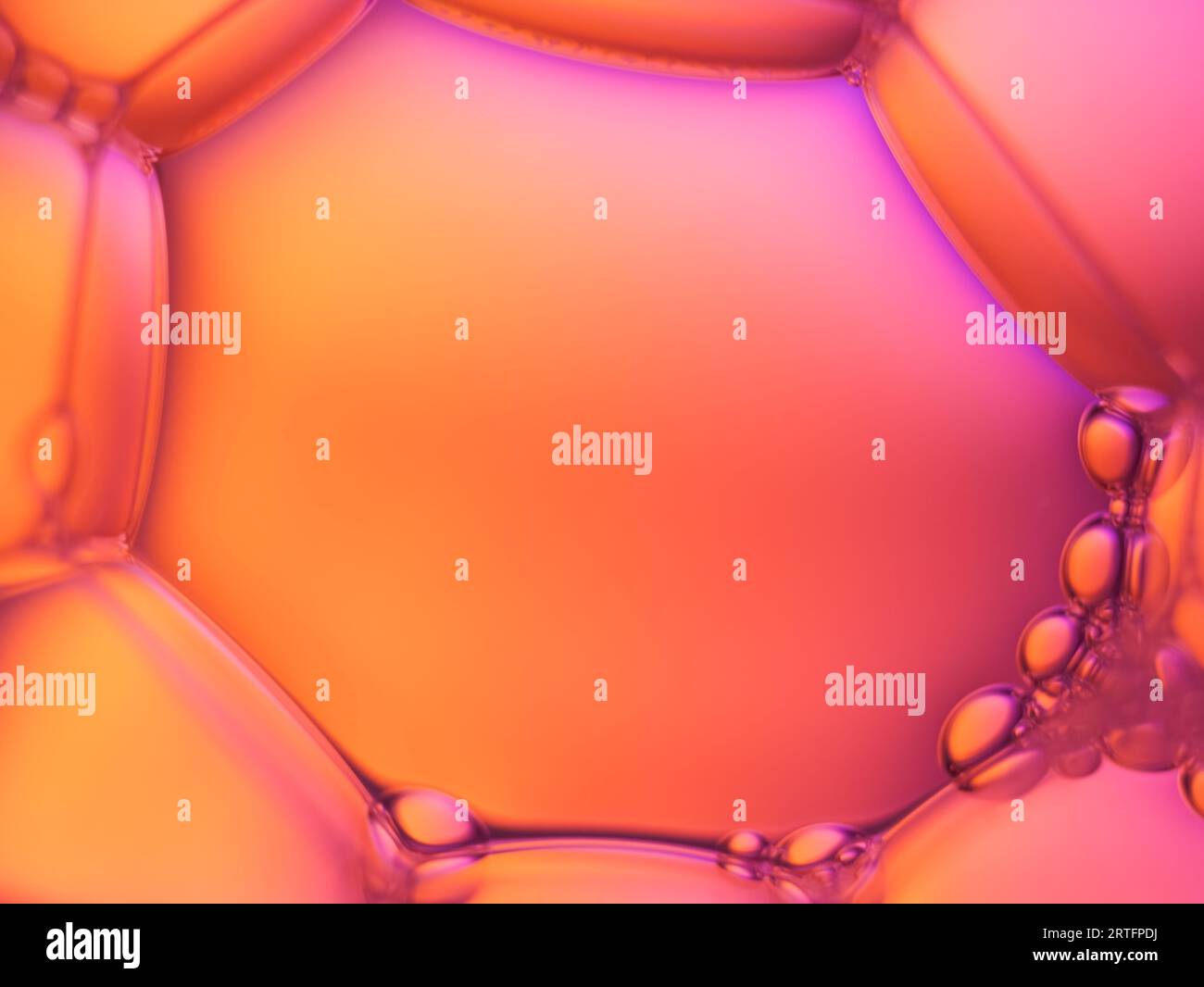 Close up water bubble  on color background Stock Photo