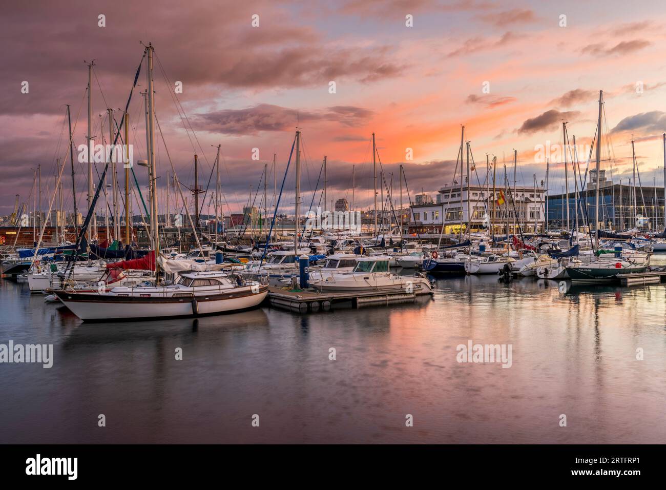 Harbour, A Coruna, Galicia, Spain Stock Photo