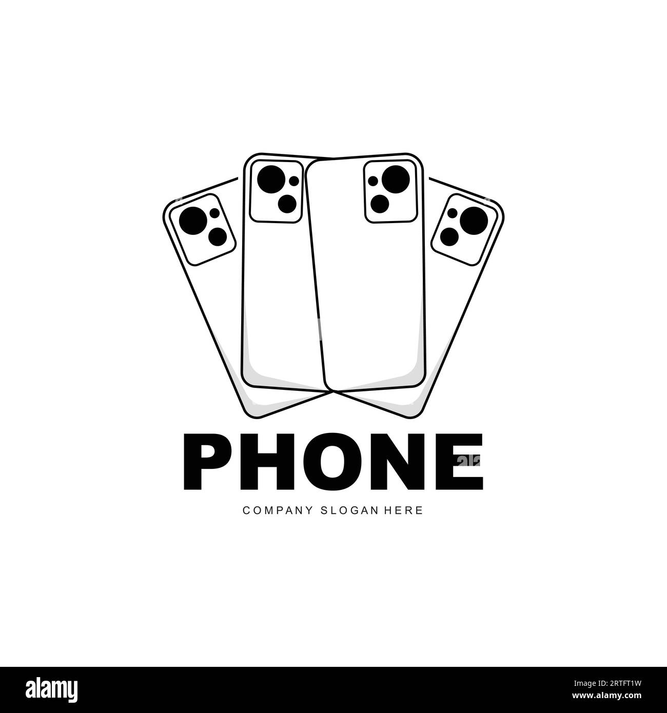 Smartphone Logo, Communication Electronics Vector, Modern Phone Design