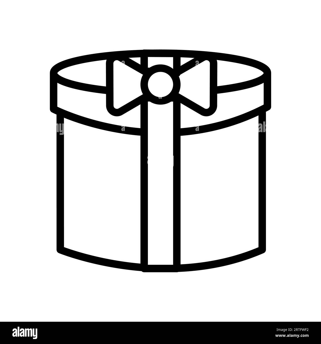 Black and white small simple linear icon of a beautiful festive New ...