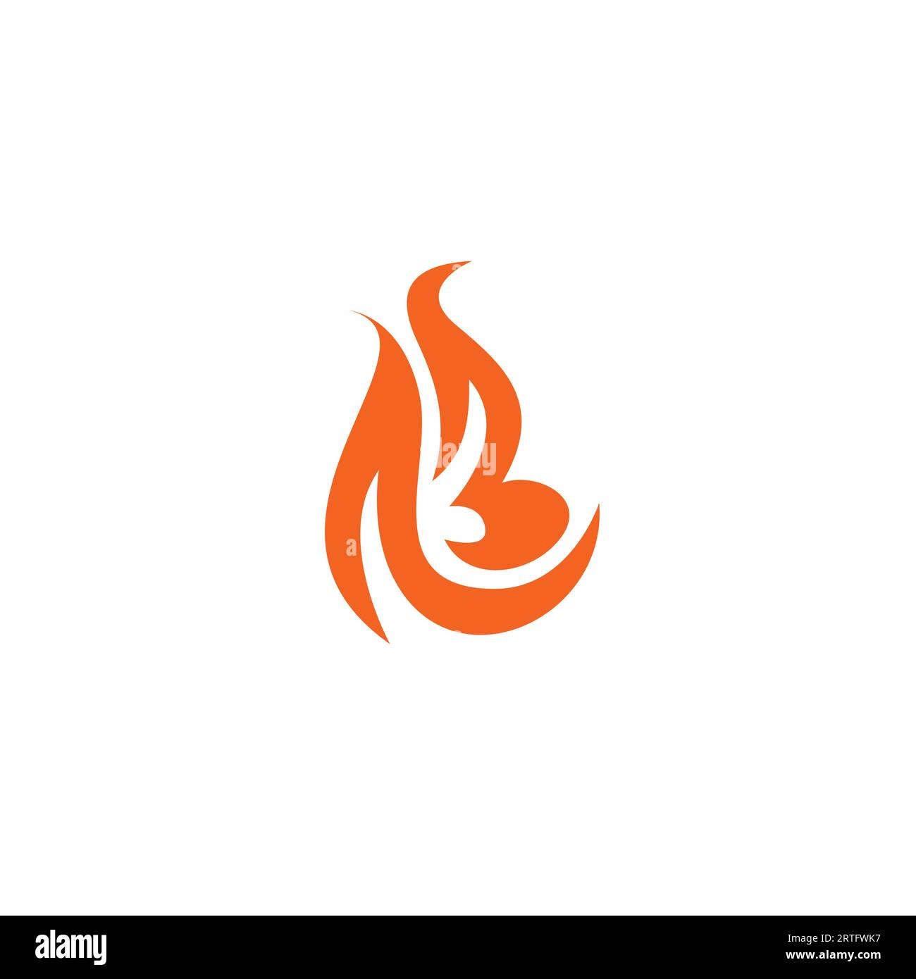 AB Fire Logo Design. Bonfire Vector Stock Vector