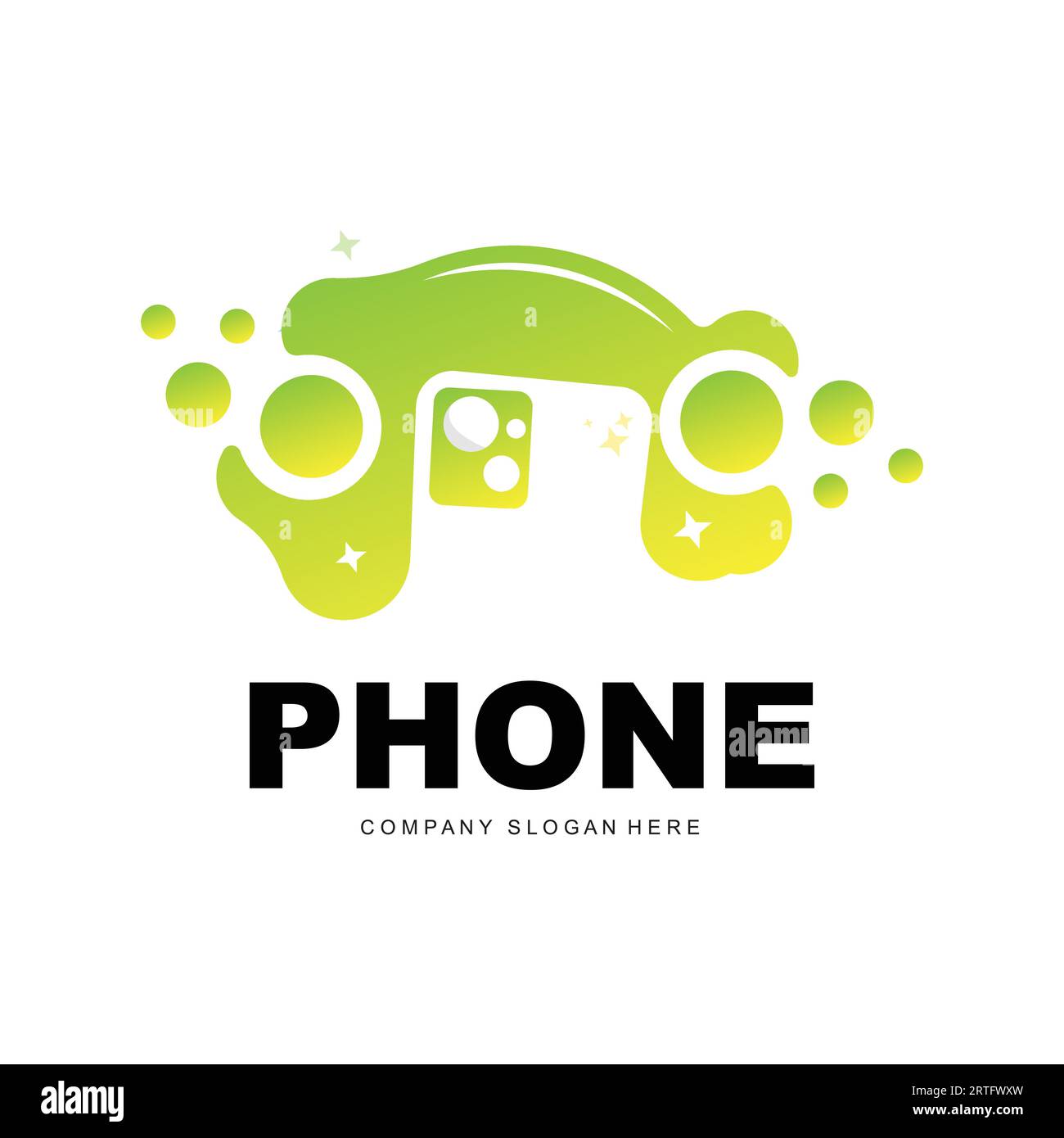 Smartphone Logo, Communication Electronics Vector, Modern Phone Design