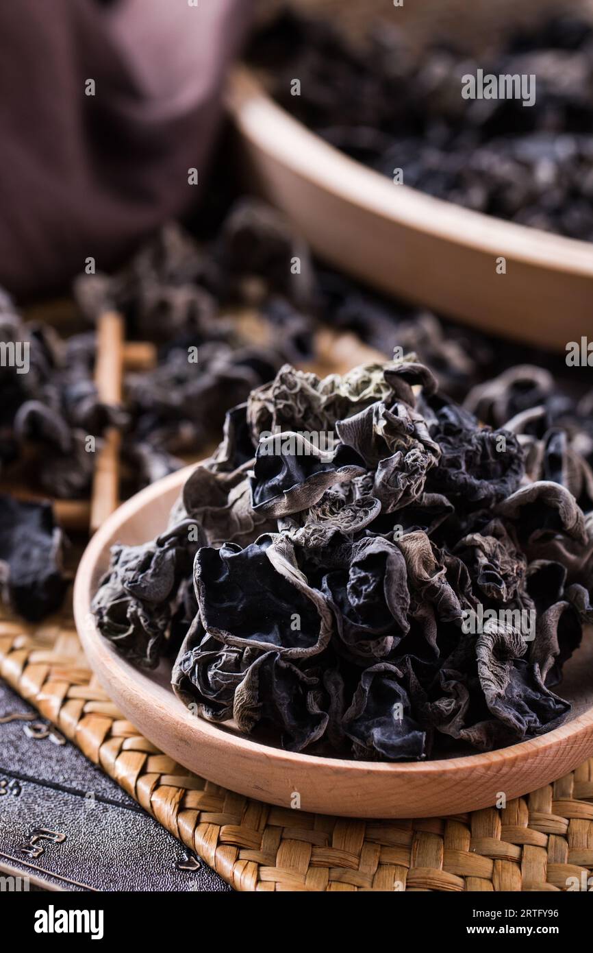 Dry black fungus, Chinese black mushroom or tree black muer mushroom