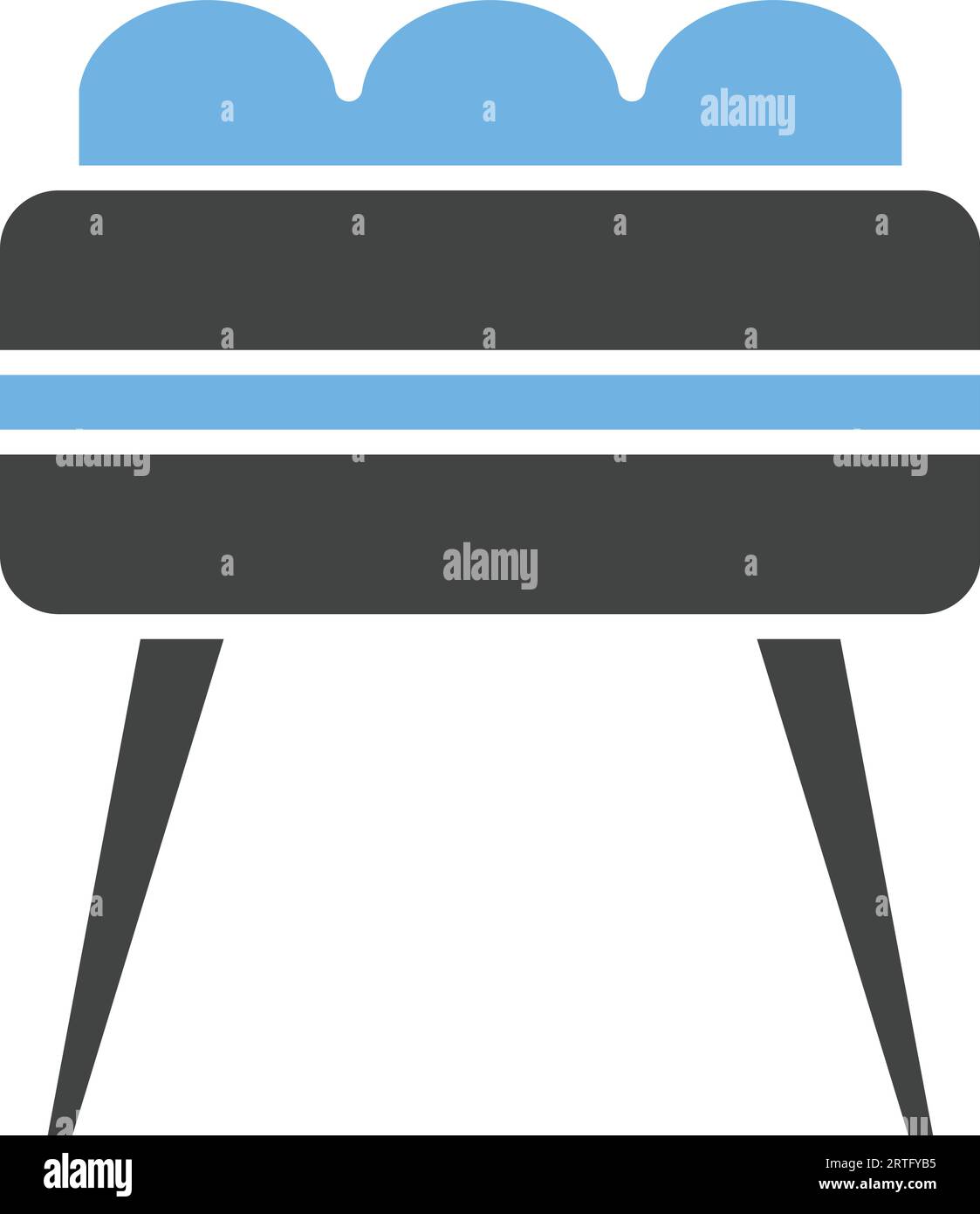 Ottoman Stool Icon Image. Stock Vector
